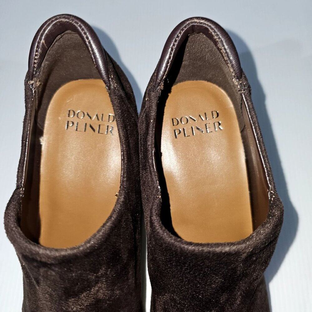 Donald Pliner Tanah Wedge Bootie Womens 9.5 Brown Stretch Suede Shootie Fall - Picture 9 of 14